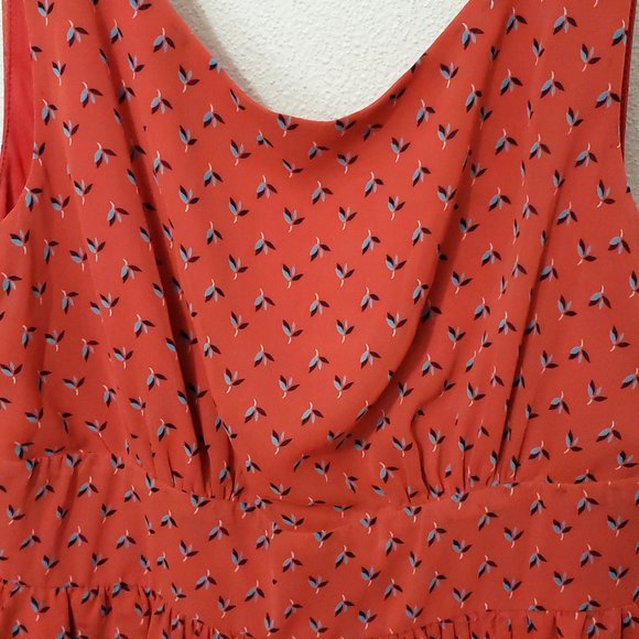 Cute Maurices Dress Orange Sleeveless Summer Size 9/10 - Picture 3 of 8